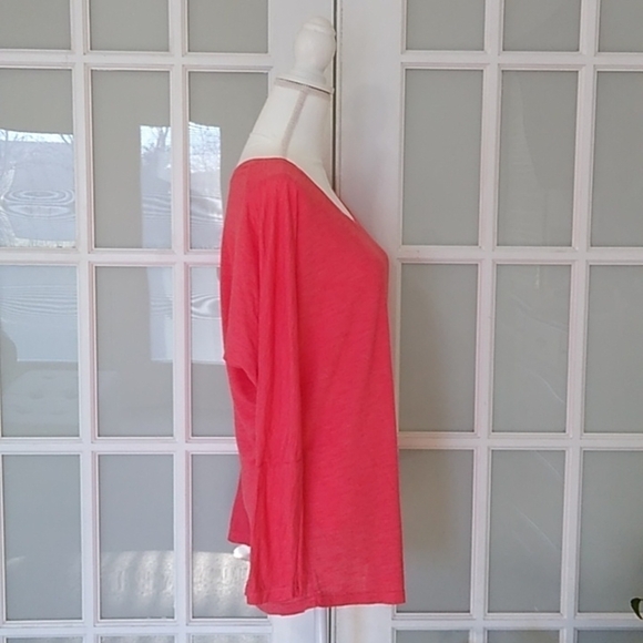 Allen Allen Dolman Sleeve Tunic in Coral - Picture 3 of 12